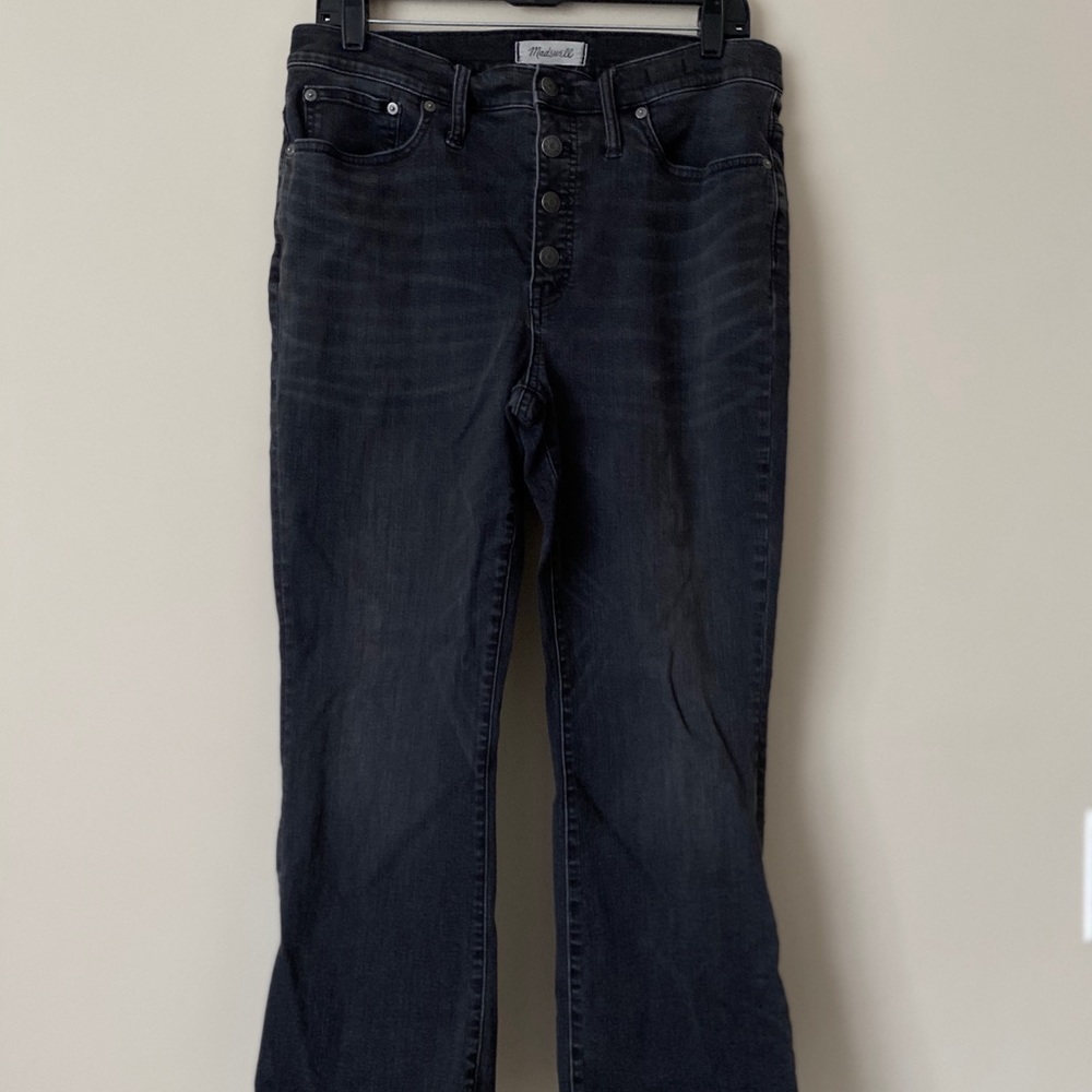 Madewell Black Cali Demi Boot Jeans sz 31